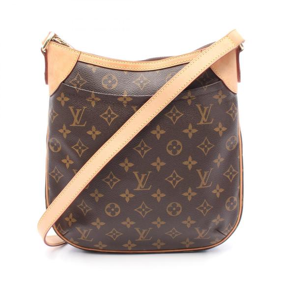 Louis Vuitton Odeon Shoulder Bag Leather Monogram Brown - Picture 1 of 7